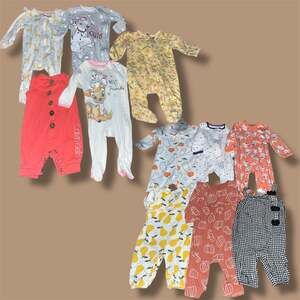 Baby Girls' Mixed Brand Rompers & Sleepers Bundle - 11 pieces 0-3months